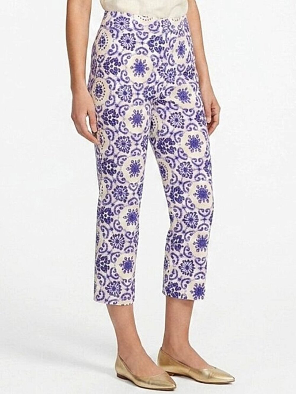 Talbots Heritage Textured Cotton Capri- Sz. 10